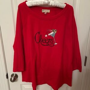 Red Cheers Holiday/Christmas Graphic Sweatshirt